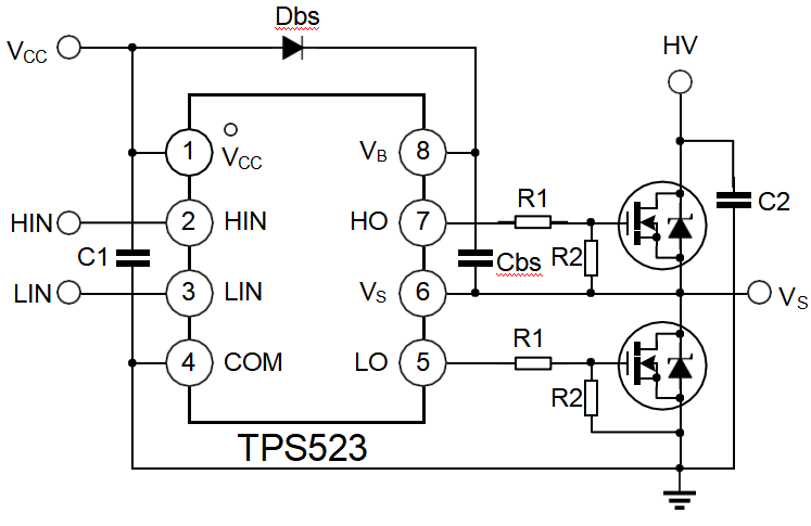 TPS523典型应用电路